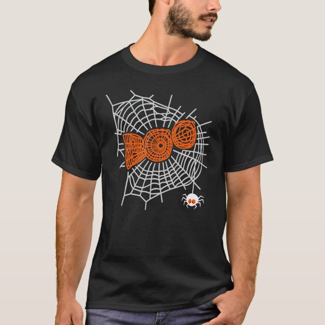 Boo Spider Web For Woman  Cute Spider Web Graphic T-Shirt (Front)