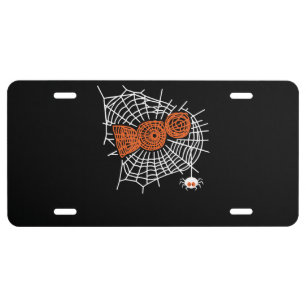 Boo Spider Web Funny Cute Spider Web Graphic License Plate