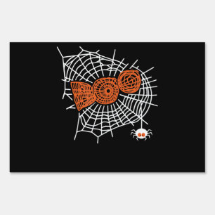 Boo Spider Web Funny Cute Spider Web Graphic Sign