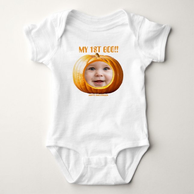 Boo! | Spooktacular Baby Birthday Baby Bodysuit (Front)