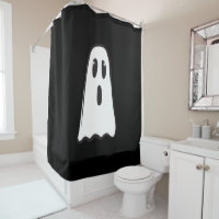 BOO! Spooky Cute Ghost Halloween Black White