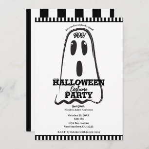 BOO! Spooky Cute Ghost Halloween Costume Party Invitation