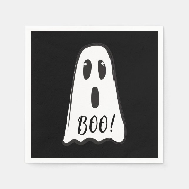 BOO! Spooky Cute Ghost Halloween Costume Party  Napkins (Front)