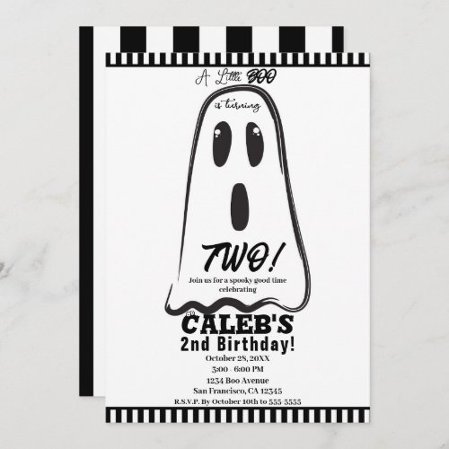 BOO Spooky Cute Ghost Halloween Party     Invitation