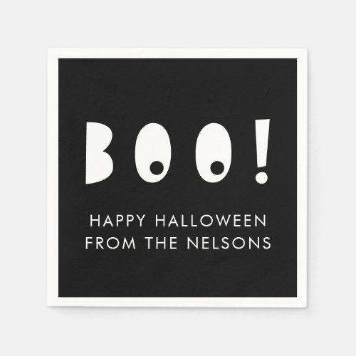 Boo Spooky Eyes Personalized Halloween Napkins