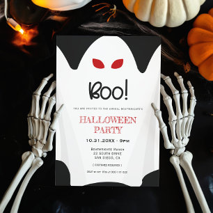 Boo! Spooky ghost Halloween party Invitation