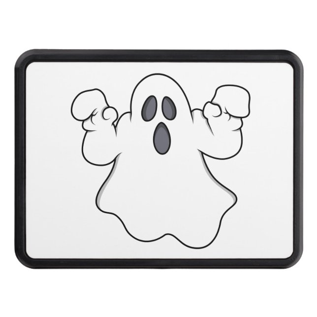 Boo! Spooky Halloween Ghost Tow Hitch Cover (Front)
