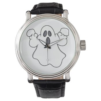 Boo! Spooky Halloween Ghost Watch by GroovyFinds at Zazzle