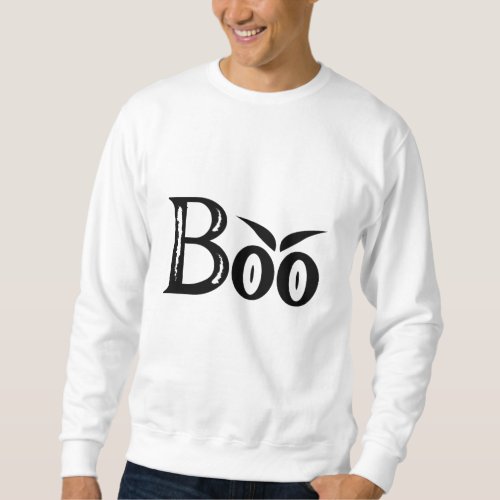 BOO Spooky Halloween Scary Eyes Sweatshirt