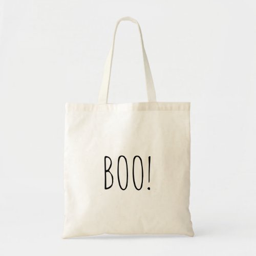 Boo spooky simple typography minimalist Halloween Tote Bag