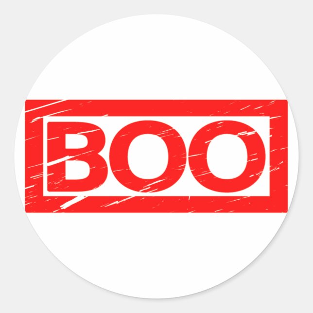 Boo Stamp Classic Round Sticker (Front)