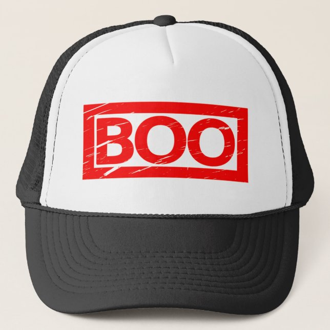 Boo Stamp Trucker Hat (Front)
