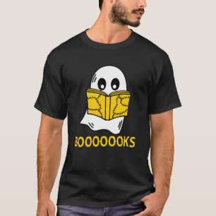 Boo Teacher Halloween Books Reading  Ghost Booooks T-Shirt