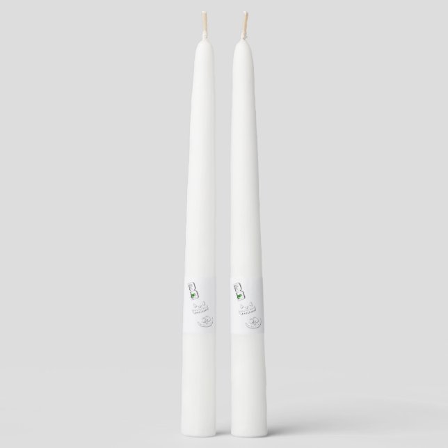 Boo Teeth Humerus Smile Halloween Pumpkin Ghost Taper Candle (Front)