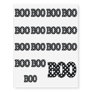 BOO TEMPORARY TATTOOS