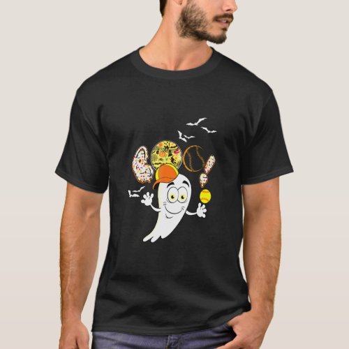 Boo  Tennis Player Ghost Spooky Night  T_Shirt