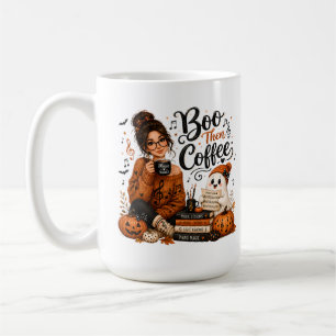 Boo Then Coffee Spooky Halloween Music Teacher Mug