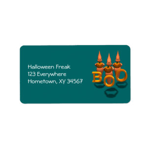 Boo! Three Cute Ghosties Label