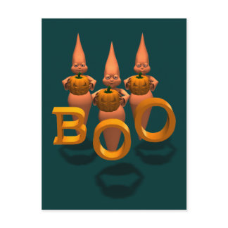 Boo! Three Cute Ghosties Postcard