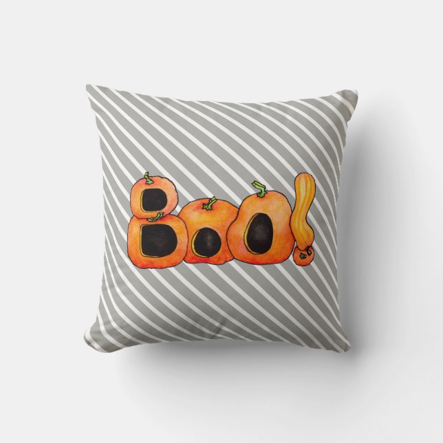 Boo Throw Pillow (Front)