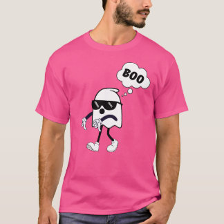 Boo – Thumbs Down Cool Ghost Meme Funny Halloween  T-Shirt