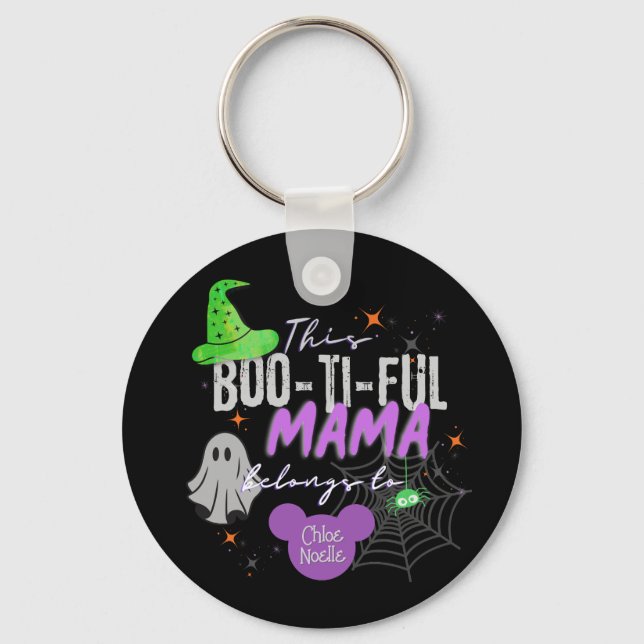 Boo-ti-ful Mama Belongs To Keychain | Halloween (Front)