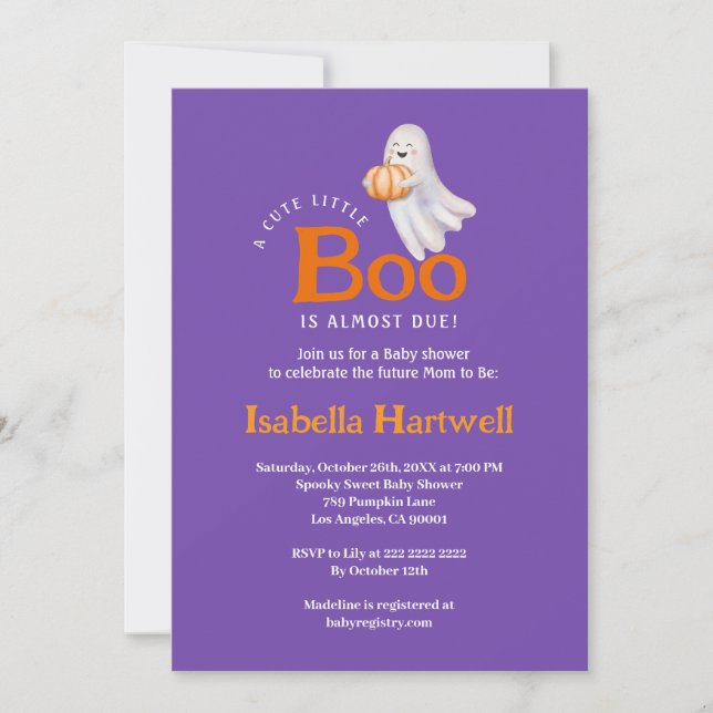 Boo-tiful Baby on the Way – Halloween Baby Shower  Invitation (Front)