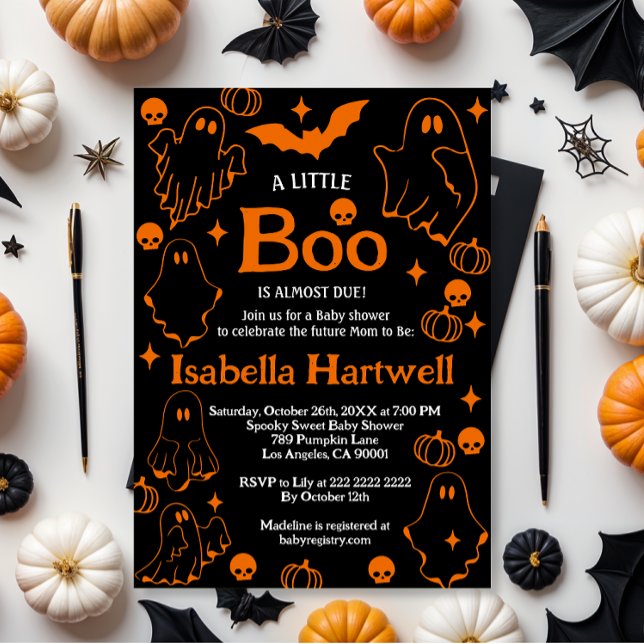 Boo-tiful Baby on the Way – Halloween Baby Shower  Invitation (Creator Uploaded)