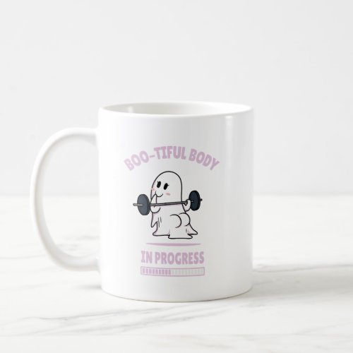 Boo_Tiful Body _ Funny Halloween Ghost Gym Lifting Coffee Mug