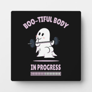 Boo-Tiful Body - Funny Halloween Ghost Gym Lifting Plaque
