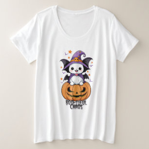 Boo-tiful Chaos Bats, Hats, & Pumpkins Plus Size T-Shirt