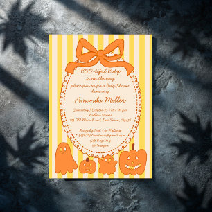 Boo-tiful cute ghost Halloween baby shower Invitation