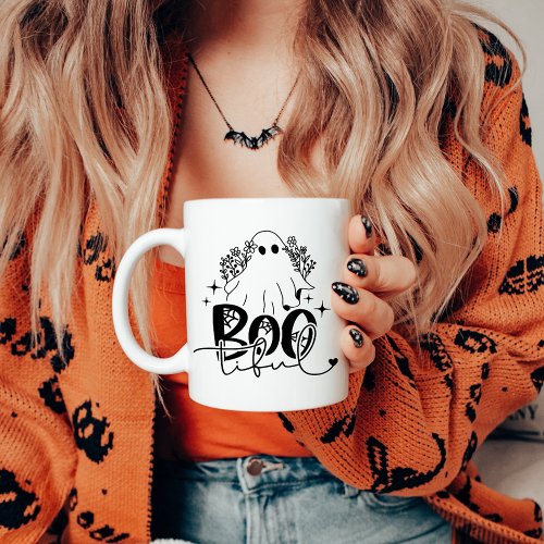 Boo_Tiful Cute Ghost Halloween Coffee Mug