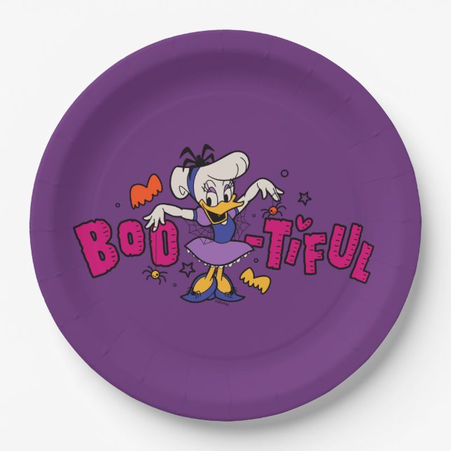 Boo-tiful Daisy Duck Halloween Dress Paper Plates (Front)