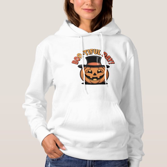 Boo-tiful Day Pumpkin with Top Hat (Front)