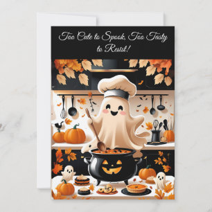 Boo-tiful Feast – Kawaii Ghost Cooking Invitation