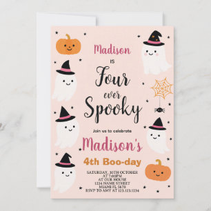 Boo-tiful Four Kids Halloween Birthday Invite
