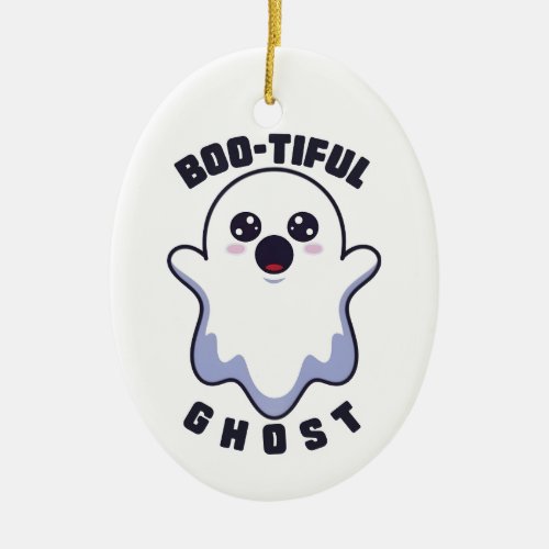 Boo_tiful Ghost Ceramic Ornament