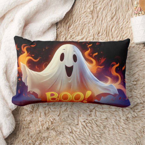 Boo_tiful Ghost Lumbar Pillow