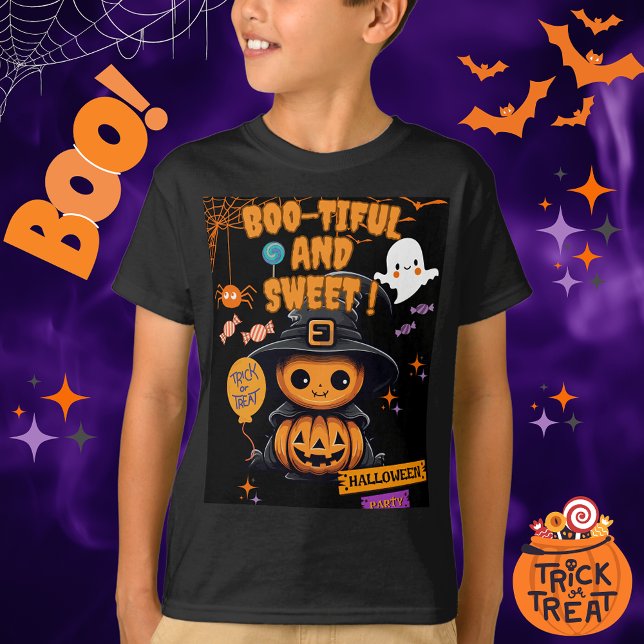 Boo-tiful Halloween Kids T-Shirt | Cute Ghost Tee  (Boo-tiful Halloween Kids T-Shirt | Cute Ghost Tee for Halloween)