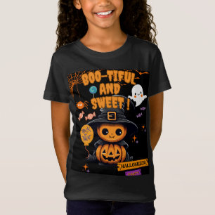Boo tiful Halloween Kids T-Shirt Spooky Pumpkin