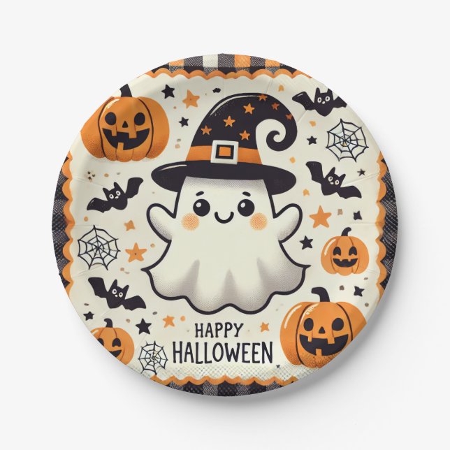 Boo-tiful Halloween Party Plate (Front)
