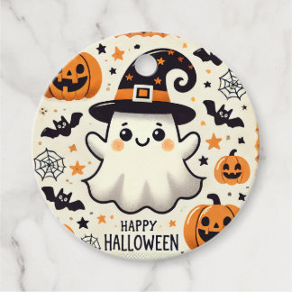 Boo-tiful Halloween Round Gift Tag