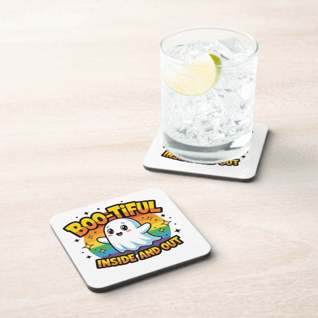 Boo-Tiful Inside And Out Beverage Coaster (Right Side)