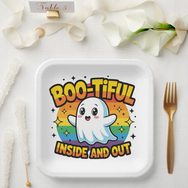 Boo-Tiful Inside And Out Paper Plates (Wedding)