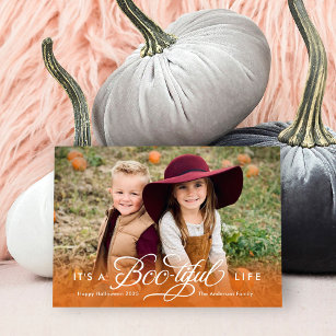 Boo-tiful Life Halloween Flat Photo Card