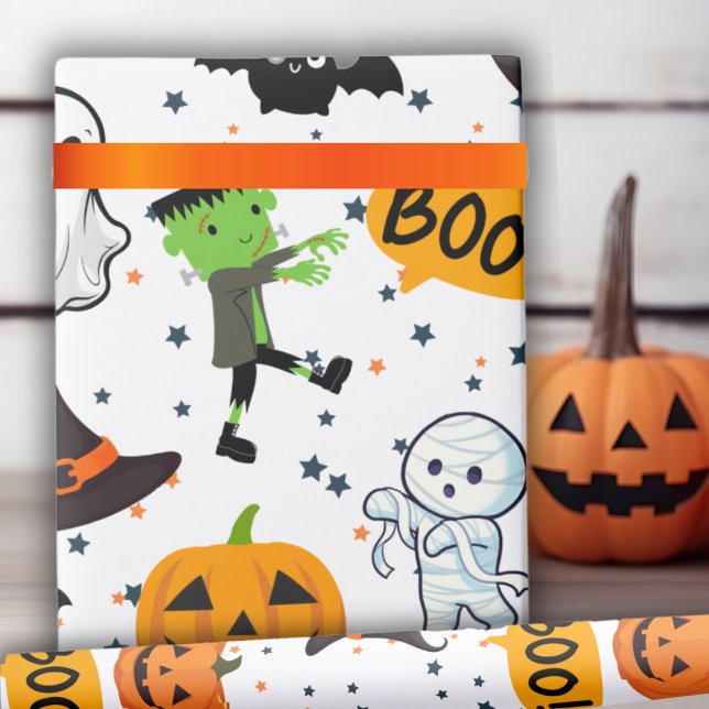 Boo-tifully Cute Spooktacular Halloween Patterned Wrapping Paper (Boo-tifully Cute Spooktacular Halloween Patterned Wrapping Paper)