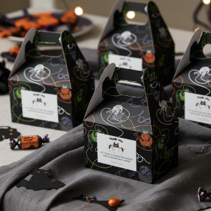 Boo-tifully Tangled Black Cats and Yarn Halloween  Favor Boxes