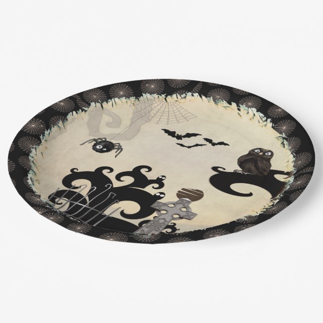 Boo-Tilicious Halloween EVENT PARTY Paper Plates (Angled)