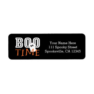 BOO TIME Ghost Halloween Address Labels